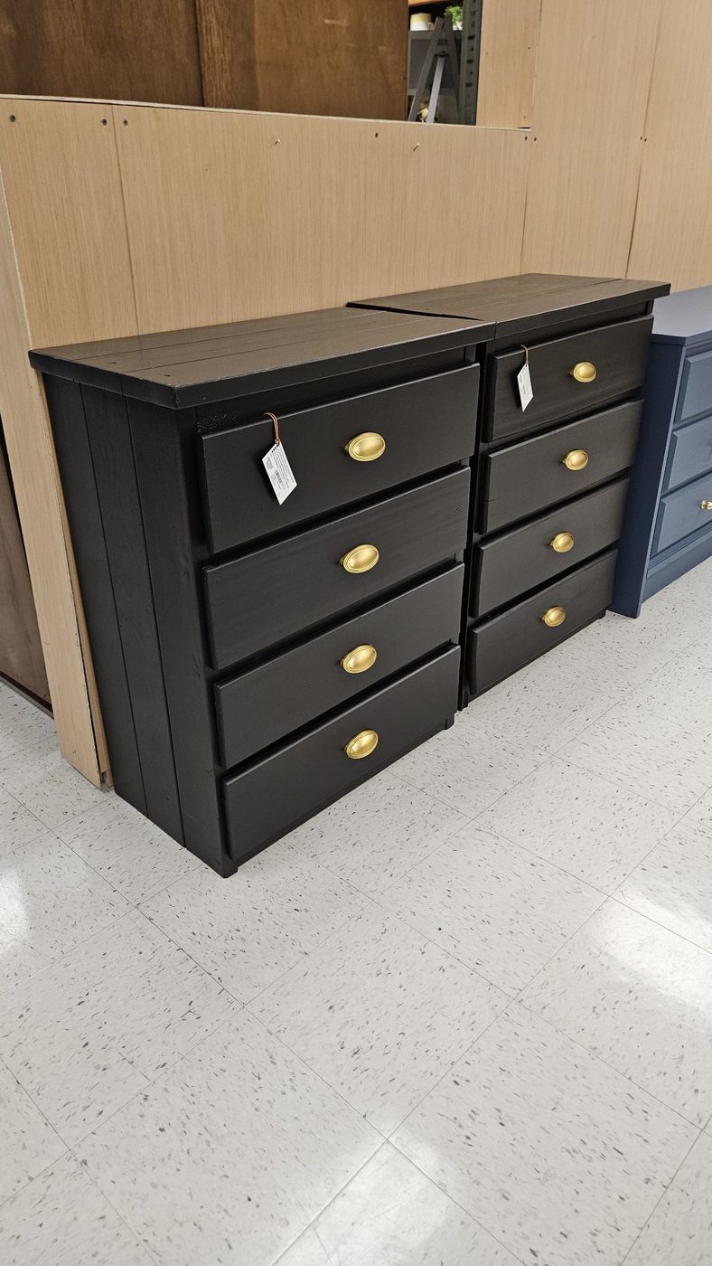 Black Refurbished 4 Drawer Dressers — photo 1 of 3