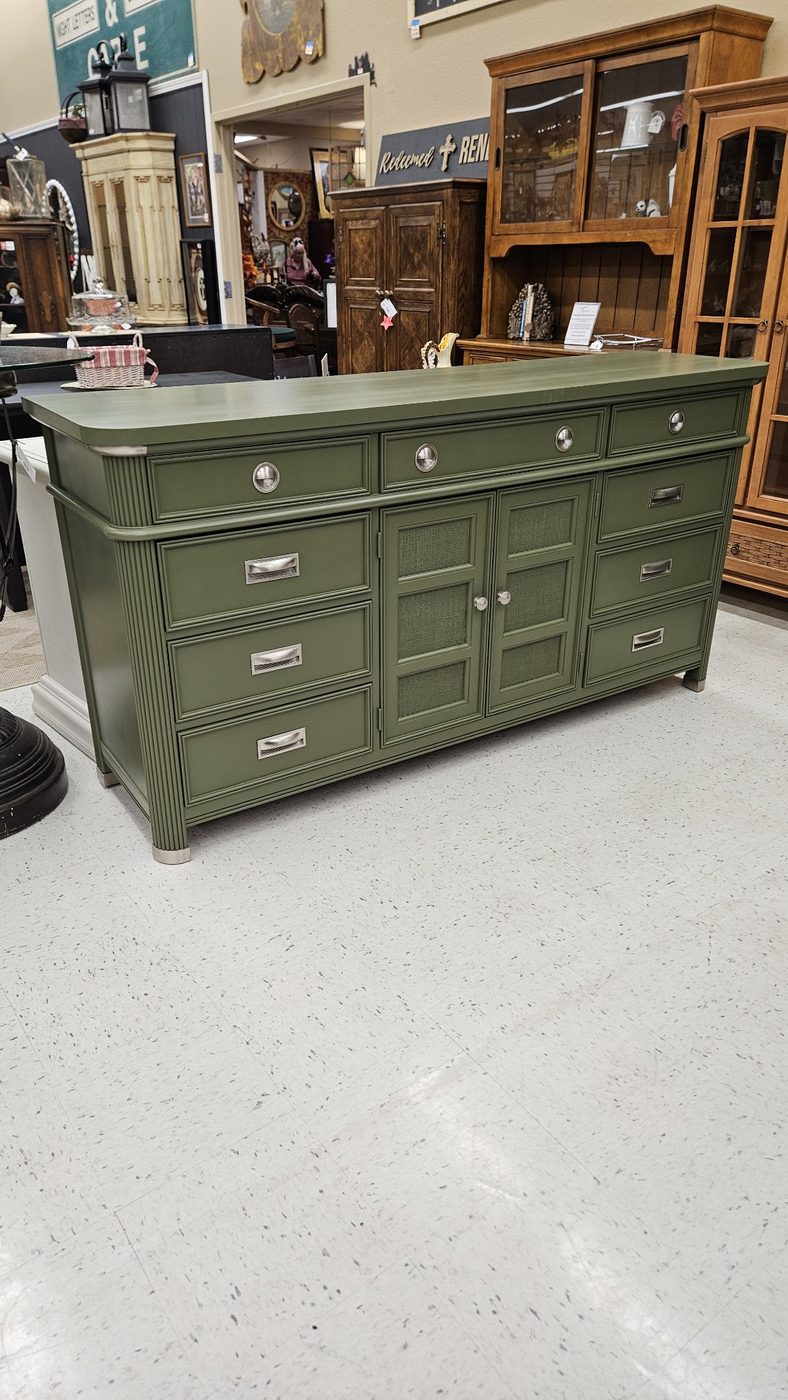 Nautica Home 12-Drawer Dresser — Olive Green Credenza / Buffet — photo 1 of 9
